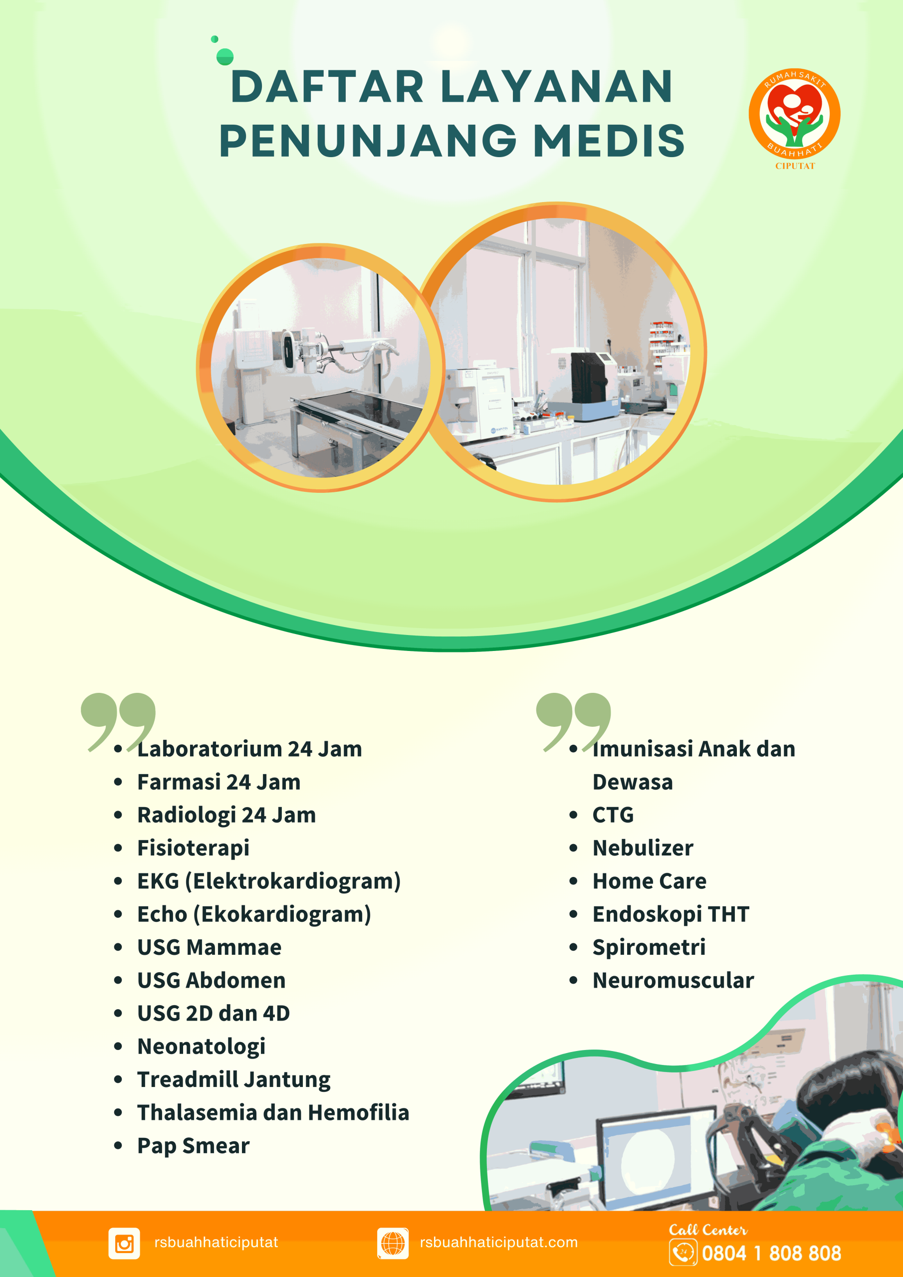 Daftar layanan penunjang medis
